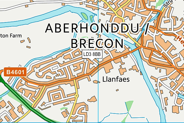 LD3 8BB map - OS VectorMap District (Ordnance Survey)