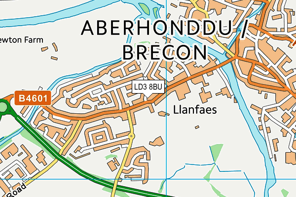 LD3 8BU map - OS VectorMap District (Ordnance Survey)