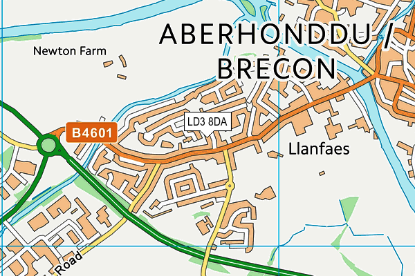 LD3 8DA map - OS VectorMap District (Ordnance Survey)