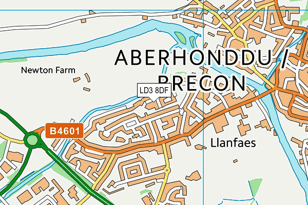 LD3 8DF map - OS VectorMap District (Ordnance Survey)