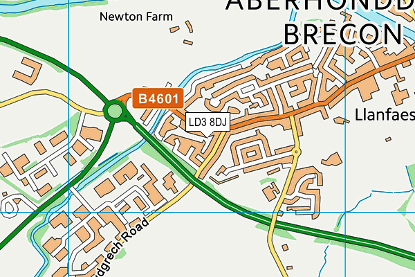 LD3 8DJ map - OS VectorMap District (Ordnance Survey)