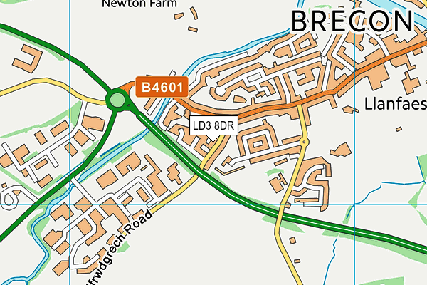 LD3 8DR map - OS VectorMap District (Ordnance Survey)