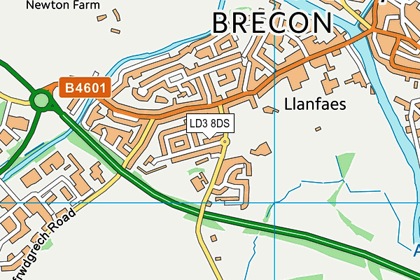 LD3 8DS map - OS VectorMap District (Ordnance Survey)