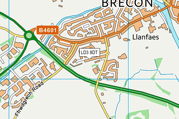 LD3 8DT map - OS VectorMap District (Ordnance Survey)