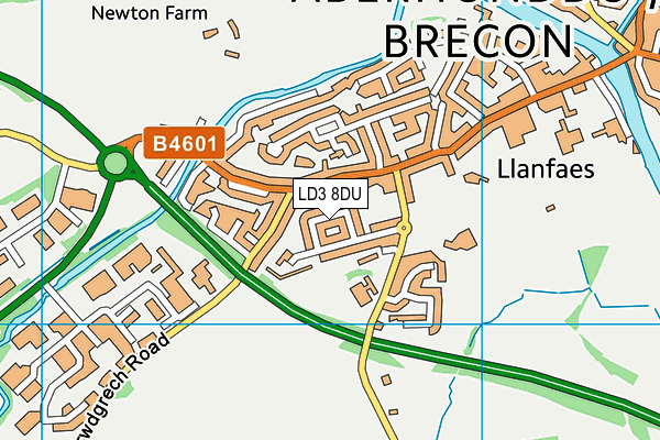 LD3 8DU map - OS VectorMap District (Ordnance Survey)