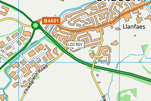 LD3 8DY map - OS VectorMap District (Ordnance Survey)