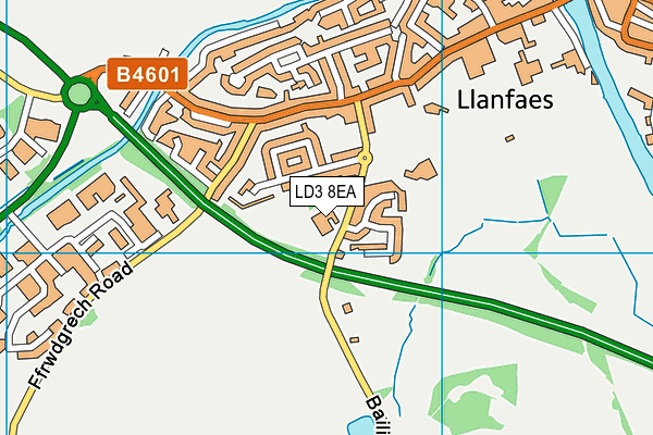 LD3 8EA map - OS VectorMap District (Ordnance Survey)