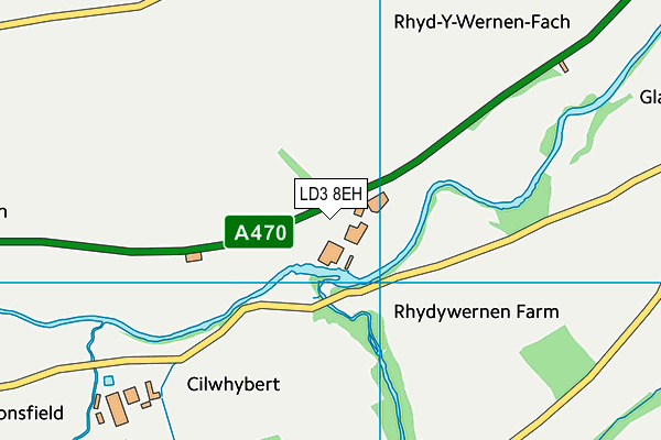 LD3 8EH map - OS VectorMap District (Ordnance Survey)