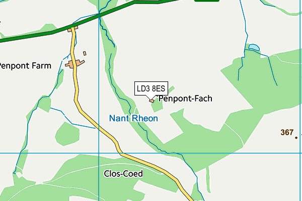 LD3 8ES map - OS VectorMap District (Ordnance Survey)