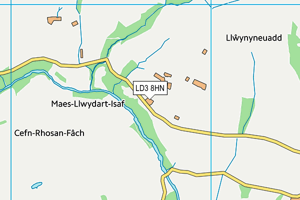 LD3 8HN map - OS VectorMap District (Ordnance Survey)