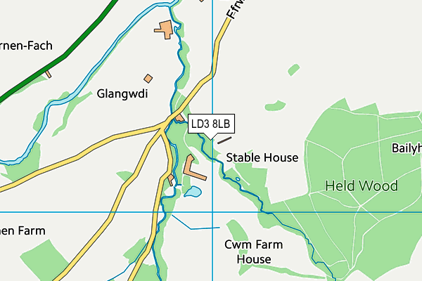 LD3 8LB map - OS VectorMap District (Ordnance Survey)