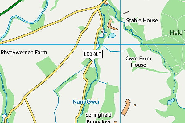 LD3 8LF map - OS VectorMap District (Ordnance Survey)
