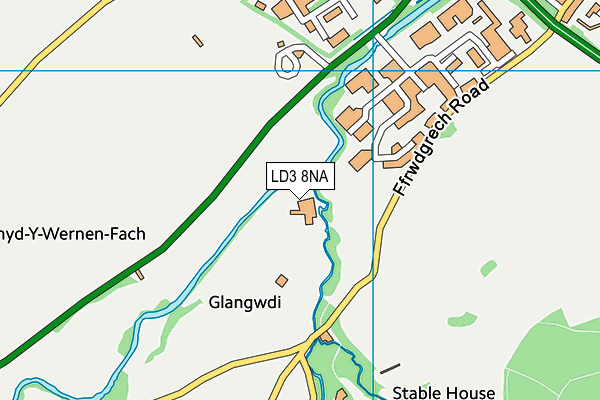 LD3 8NA map - OS VectorMap District (Ordnance Survey)