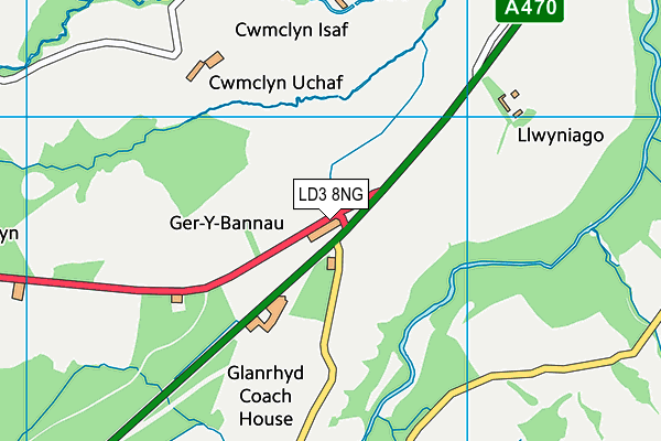 LD3 8NG map - OS VectorMap District (Ordnance Survey)