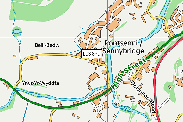 LD3 8PL map - OS VectorMap District (Ordnance Survey)