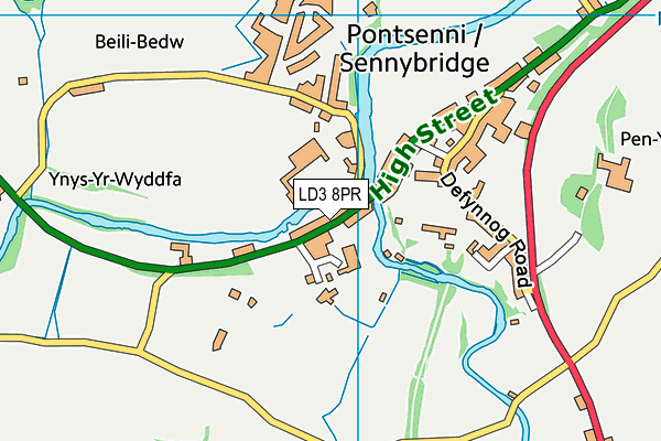 LD3 8PR map - OS VectorMap District (Ordnance Survey)