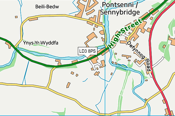 LD3 8PS map - OS VectorMap District (Ordnance Survey)