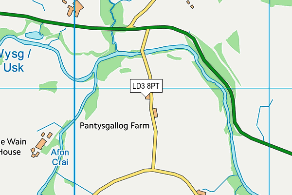 LD3 8PT map - OS VectorMap District (Ordnance Survey)