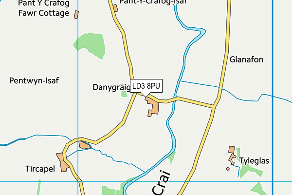 LD3 8PU map - OS VectorMap District (Ordnance Survey)