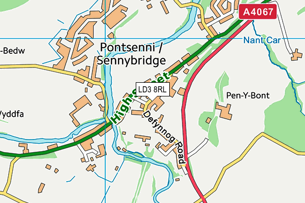 LD3 8RL map - OS VectorMap District (Ordnance Survey)