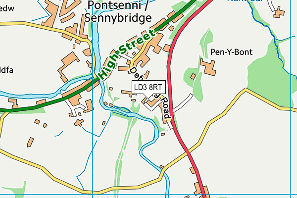 LD3 8RT map - OS VectorMap District (Ordnance Survey)