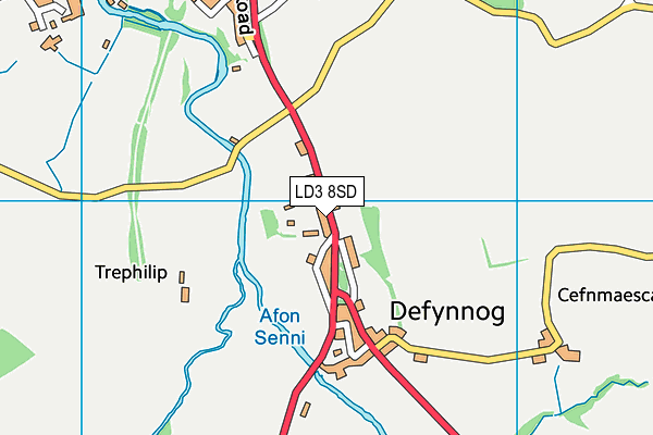 LD3 8SD map - OS VectorMap District (Ordnance Survey)