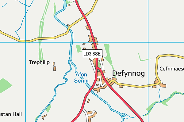 LD3 8SE map - OS VectorMap District (Ordnance Survey)