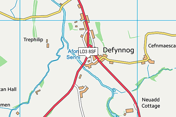 LD3 8SF map - OS VectorMap District (Ordnance Survey)
