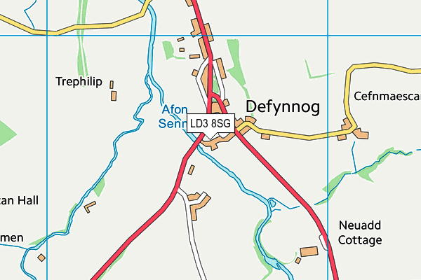 LD3 8SG map - OS VectorMap District (Ordnance Survey)