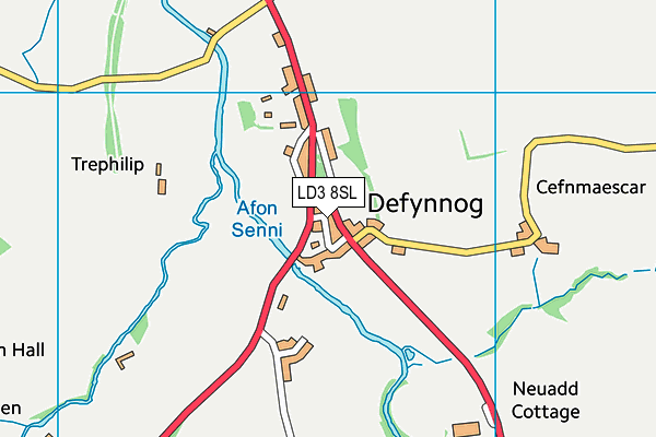 LD3 8SL map - OS VectorMap District (Ordnance Survey)