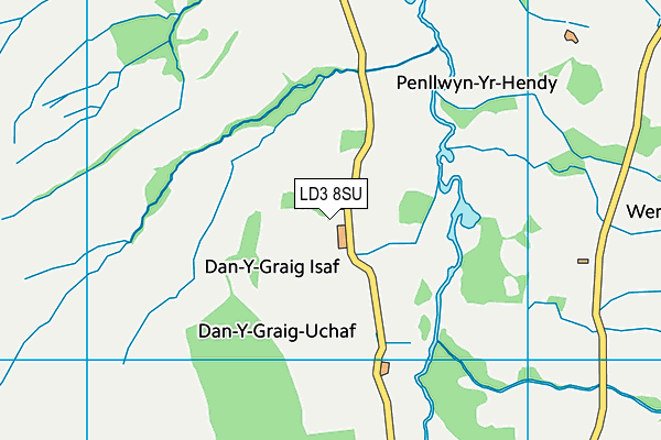 LD3 8SU map - OS VectorMap District (Ordnance Survey)