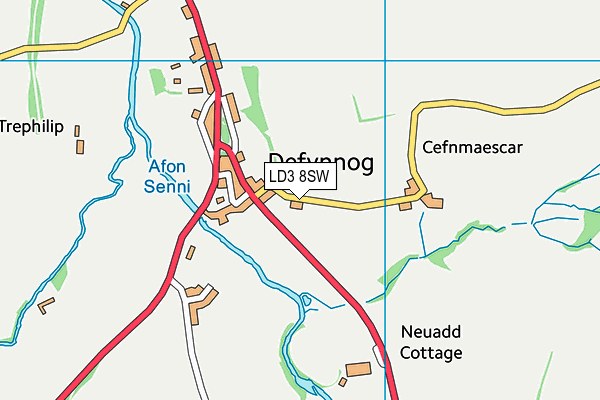 LD3 8SW map - OS VectorMap District (Ordnance Survey)