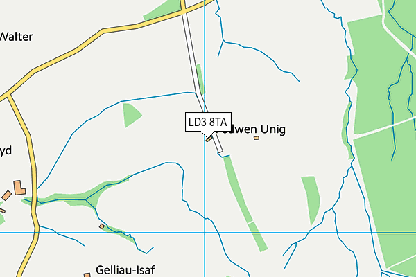 LD3 8TA map - OS VectorMap District (Ordnance Survey)