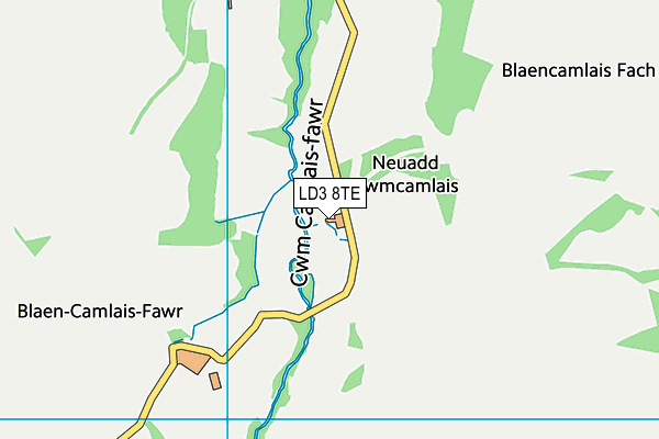 LD3 8TE map - OS VectorMap District (Ordnance Survey)