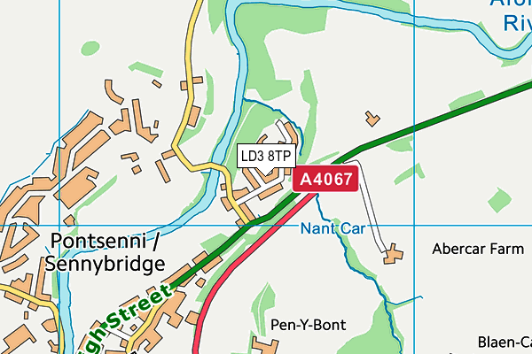 LD3 8TP map - OS VectorMap District (Ordnance Survey)