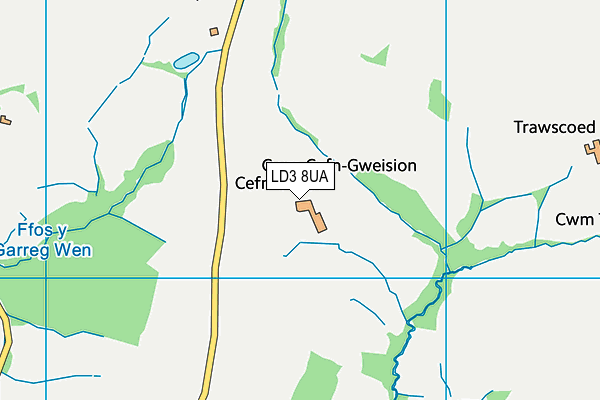 LD3 8UA map - OS VectorMap District (Ordnance Survey)