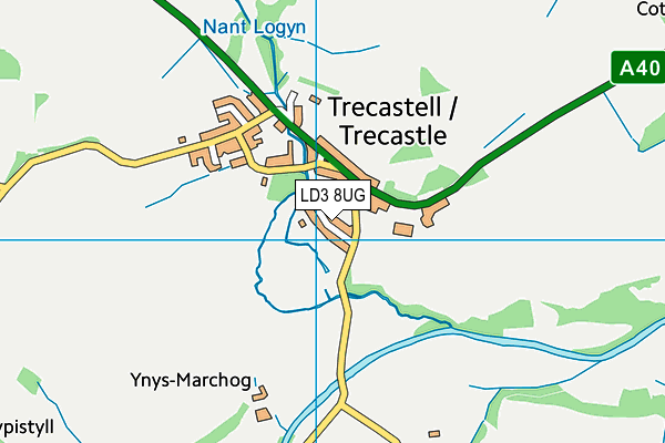 LD3 8UG map - OS VectorMap District (Ordnance Survey)