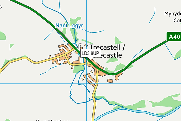 LD3 8UP map - OS VectorMap District (Ordnance Survey)