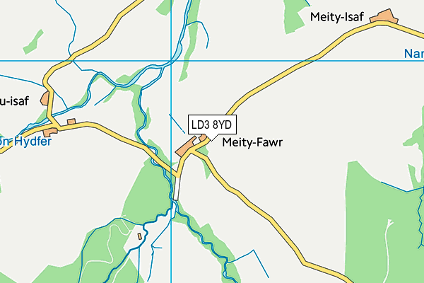 LD3 8YD map - OS VectorMap District (Ordnance Survey)