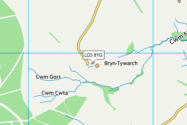 LD3 8YG map - OS VectorMap District (Ordnance Survey)