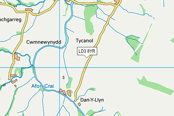LD3 8YR map - OS VectorMap District (Ordnance Survey)