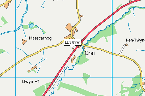 LD3 8YW map - OS VectorMap District (Ordnance Survey)