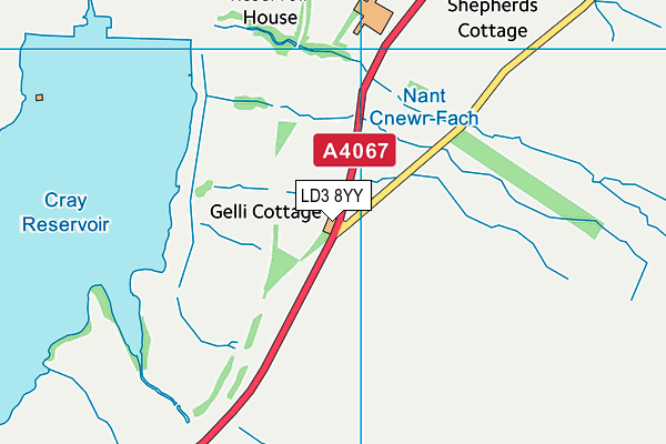 LD3 8YY map - OS VectorMap District (Ordnance Survey)