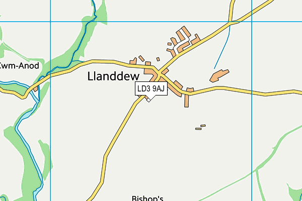 LD3 9AJ map - OS VectorMap District (Ordnance Survey)