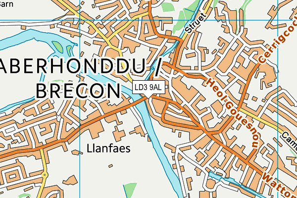 LD3 9AL map - OS VectorMap District (Ordnance Survey)