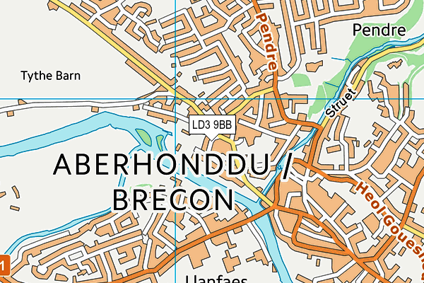 LD3 9BB map - OS VectorMap District (Ordnance Survey)