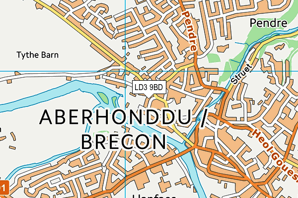 LD3 9BD map - OS VectorMap District (Ordnance Survey)