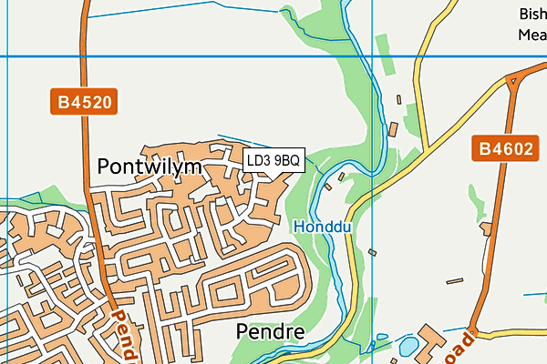 LD3 9BQ map - OS VectorMap District (Ordnance Survey)