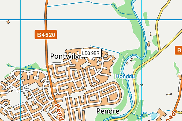 LD3 9BR map - OS VectorMap District (Ordnance Survey)