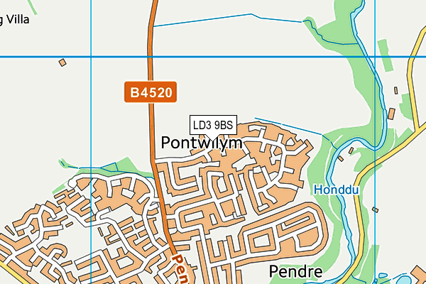 LD3 9BS map - OS VectorMap District (Ordnance Survey)